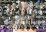 CBBS205 Centre drilled 7*16mm - 11*25mm hexahedral prism labradorite beads wholesale