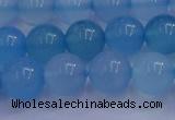 CBC254 15.5 inches 12mm A grade round ocean blue chalcedony beads