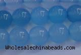 CBC264 15.5 inches 12mm AA grade round ocean blue chalcedony beads