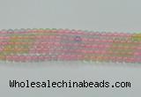 CBC420 15.5 inches 4mm round mixed chalcedony beads wholesale