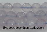 CBC436 15.5 inches 8mm faceted round purple chalcedony beads