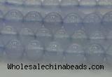 CBC451 15.5 inches 6mm round blue chalcedony beads wholesale