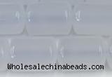 CBC832 15.5 inches 10*14mm tube blue chalcedony gemstone beads