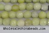CBJ210 15.5 inches 4mm faceted round Australia butter jade beads