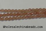CBQ07 15.5 inches 4mm faceted round strawberry quartz beads