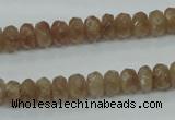 CBQ223 15.5 inches 5*8mm faceted rondelle strawberry quartz beads