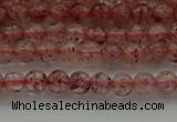CBQ300 15.5 inches 4mm round natural strawberry quartz beads