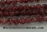 CBQ310 15.5 inches 4mm round natural strawberry quartz beads