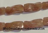 CBQ38 15.5 inches 10*22mm twisted strawberry quartz beads