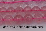 CBQ482 15.5 inches 8mm round strawberry quartz beads wholesale