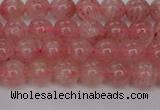 CBQ611 15.5 inches 6mm round natural strawberry quartz beads