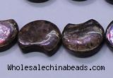 CBZ111 15.5 inches 15*18mm curved moon bronzite gemstone beads