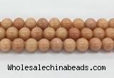 CCA518 15.5 inches 14mm round peach calcite gemstone beads wholesale