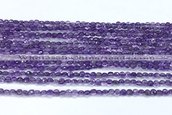 CCB1357 15 inches 2.5mm faceted coin amethyst beads