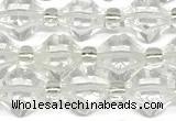 CCB1600 15 inches 10mm faceted white crystal beads