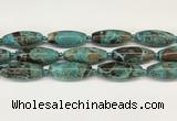 CCB784 15.5 inches 15*38mm - 16*40mm rice ocean agate beads