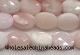 CCB923 15.5 inches 6*8mm faceted oval pink opal beads
