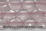 CCB930 15.5 inches 8*10mm faceted oval rose quartz beads