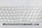 CCBS05 15 inches 10mm faceted round white crystal beads wholesale