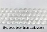 CCBS06 15 inches 12mm faceted round white crystal beads wholesale