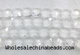 CCBS17 15 inches 16mm faceted square white crystal beads wholesale