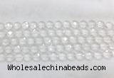 CCBS21 15 inches 12mm faceted coin white crystal beads wholesale