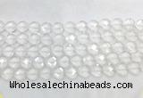 CCBS27 15 inches 12mm faceted heart white crystal beads wholesale
