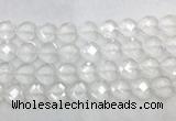 CCBS29 15 inches 16mm faceted heart white crystal beads wholesale