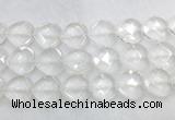 CCBS31 15 inches 20mm faceted heart white crystal beads wholesale