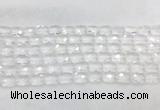 CCBS33 15 inches 8*12mm faceted rectangle white crystal beads wholesale