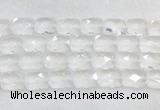 CCBS36 15 inches 13*18mm faceted rectangle white crystal beads wholesale