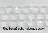 CCBS37 15 inches 15*20mm faceted rectangle white crystal beads wholesale
