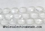 CCBS43 15 inches 15*20mm faceted oval white crystal beads wholesale