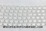 CCBS45 15 inches 8*12mm faceted teardrop white crystal beads wholesale