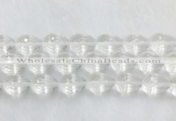 CCBS48 15 inches 13*18mm faceted teardrop white crystal beads wholesale