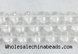 CCBS49 15 inches 15*20mm faceted teardrop white crystal beads wholesale