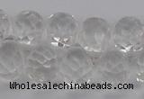 CCC500 15.5 inches 8*12mm faceted teardrop white crystal beads