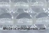 CCC638 15 inches 10mm round white crystal beads, 2mm hole