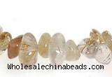 CCH11 16 inches quartz rutilated chips gemstone beads wholesale