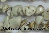 CCH232 34 inches 5*8mm white howlite turquoise chips beads wholesale