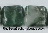 CCJ04 15.5 inches 25*25mm square natural African jade beads wholesale