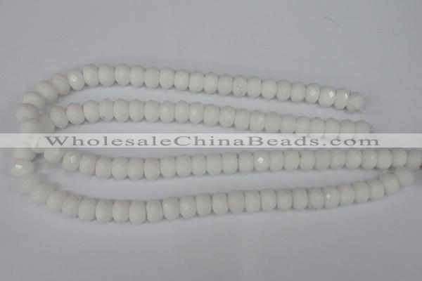 CCN150 15.5 inches 8*12mm faceted rondelle candy jade beads