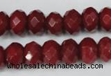 CCN154 15.5 inches 8*12mm faceted rondelle candy jade beads