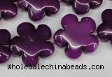 CCN2345 15.5 inches 20mm carved flower candy jade beads wholesale