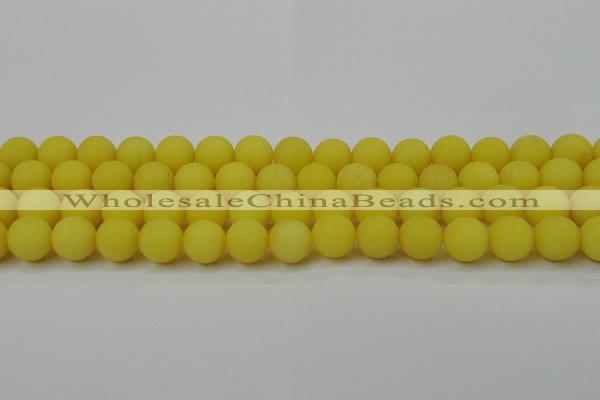 CCN2508 15.5 inches 14mm round matte candy jade beads wholesale