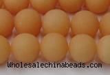 CCN2520 15.5 inches 14mm round matte candy jade beads wholesale