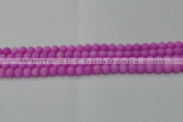 CCN2523 15.5 inches 6mm round matte candy jade beads wholesale