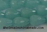 CCN3008 15.5 inches 10*15mm faceted teardrop candy jade beads