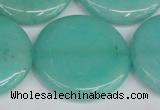 CCN3855 15.5 inches 35mm flat round candy jade beads wholesale