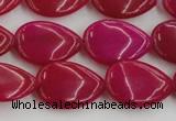 CCN3862 15.5 inches 13*18mm flat teardrop candy jade beads